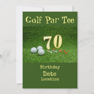 70 de Golfe, aniversário de Par, convite de festas