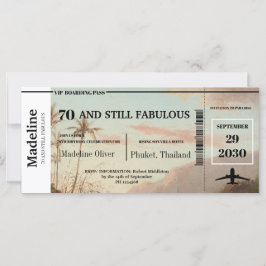 70 e ainda fabulosa passagem de embarque tropical