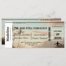 70 e ainda fabulosa passagem de embarque tropical