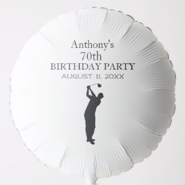 70 Festa de aniversário Golfer Black Par Sétima Dé