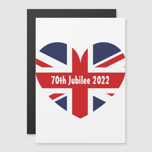 70 Jubilee 2022 British Flag Magnetic Card (Frente/Verso)