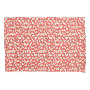 70s Floral em Vermelho, Vintage Floral, Padrão de