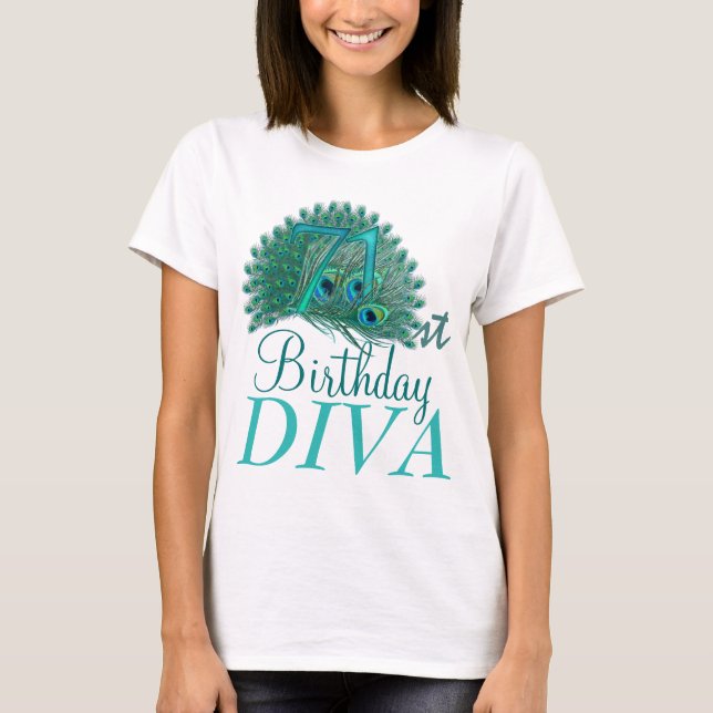 71st Camisas da diva do aniversário (Frente)