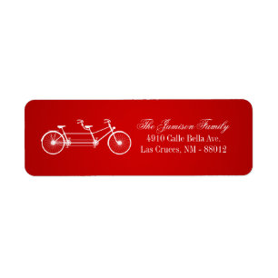 .75"" bicicleta dobro vermelha da etiqueta de