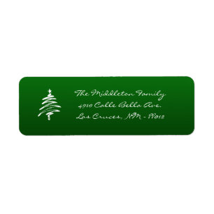 .75"" etiqueta verde do retorno da árvore do XMAS