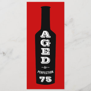 75.o Convite de aniversário envelhecido até à perf