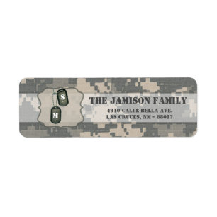 .75"" uniforme da ACU do EXÉRCITO da etiqueta de