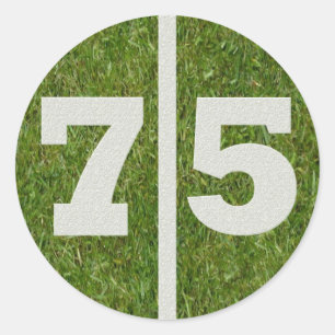 75th Etiqueta da jarda do aniversário