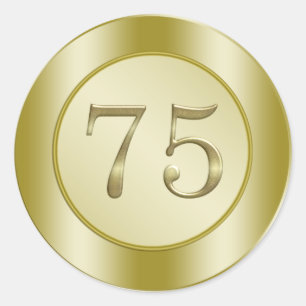 75th Etiqueta do aniversário