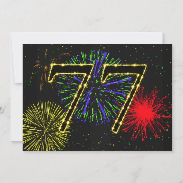 77º convite à festa de aniversário (Frente)