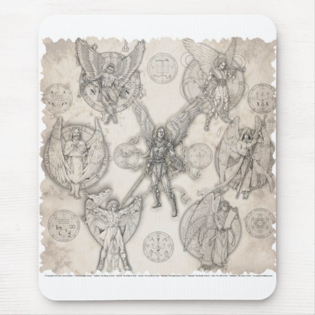 7 arcanjos Mousepad (Frente)