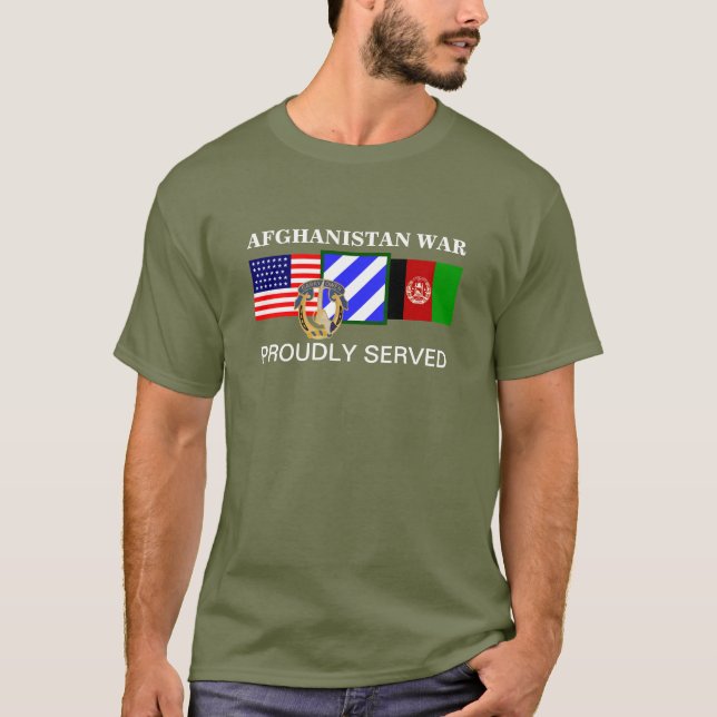 7 CAVALRY 3ª CAMISA AFEGANISTÃO GUERRA T SHIRT (Frente)