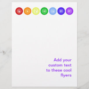 7 Chakras em um Folheto de Linha Horizontal