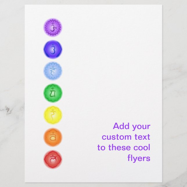 7 Chakras num Folheto de Linha (Frente)