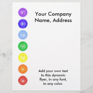 7 Chakras num Folheto de Linha