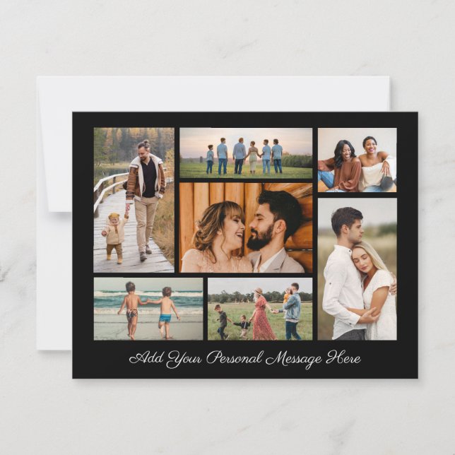 7 Colagem Fotográfica Adicione seu próprio Cartão  (Frente)