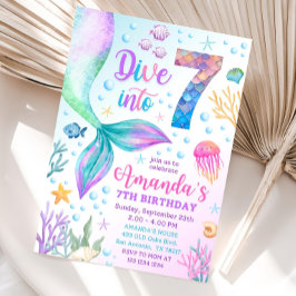 7, convite para sereia, mergulhe em sete sereias.