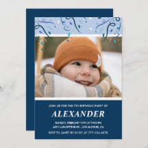 7 convites de aniversário Foto Marinho Azul