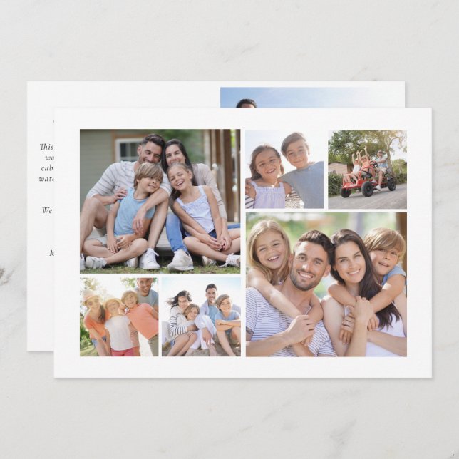 7 Foto de cartão de Natal | Que Ano! (Frente/Verso)