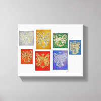 7 Pintura da Canvas de Anjos Guardiões