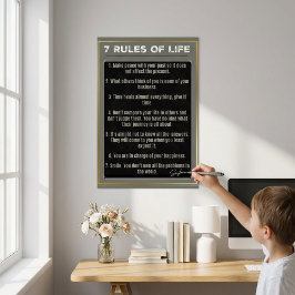 7 Regras De Vida, Impressão, Papel De Poster De Va