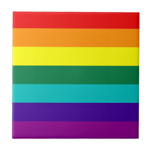 7 Stripes Orgulho gay Azulejo de sinalizador
