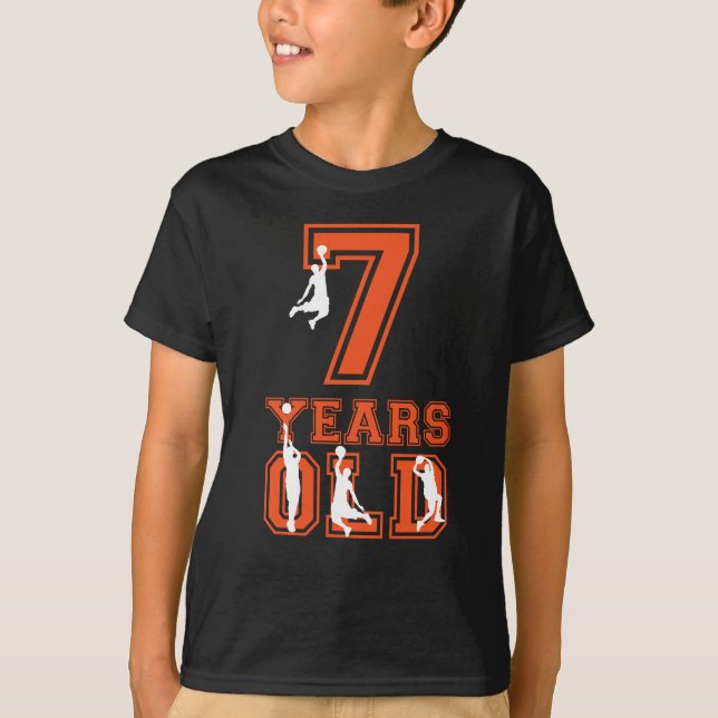 7o Camisa do menino do aniversário - t-shirt do (Frente)