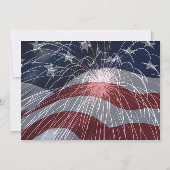 7x5 4 de julho de Convite de festas (Frente)