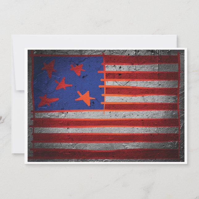 7x5 4 de julho de Convite de festas (Frente)