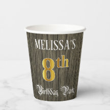 8ª Festa de aniversário — Faux Dourado & Faux Wood