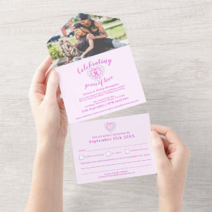 8º aniversário de casamento RSVP turmalina de duas