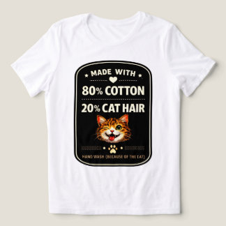 80% Algodão 20% Cabelo de Gato Camisa de Gato Dive