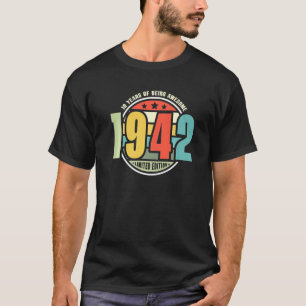 80 Birthday 1942 Retro Vintage Camisetas há 80 ano