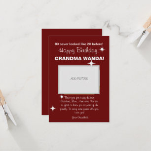 80 Birthday Card Saudação Estilo de Elegância Maro