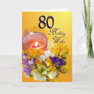 80 Birthday deseja cartão de aniversário