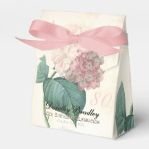 80 Birthday Hydrangea Custom Obrigado Caixa de Fav