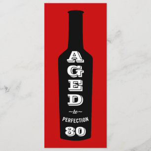 80 Convite de aniversário envelhecido até a perfei