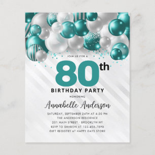 80 de Aniversário do Balão de Teto do Orçamento