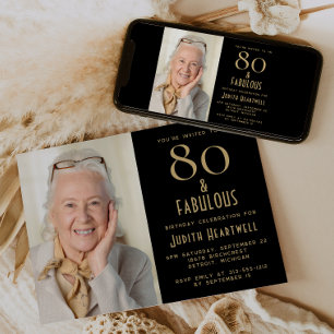 80 e Fabuloso   Convite de Aniversário de 80 anos