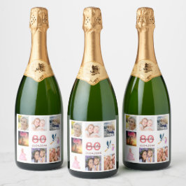 80 festa de aniversário foto colagem nome branco