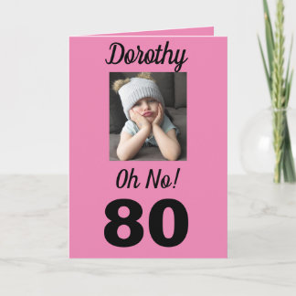 80 Oh Não! Aniversário Engraçado Cartão Grumpy