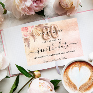 80 pampas rosa salve o cartão de data