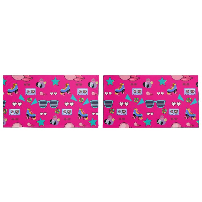 80s Costume Vibrant pink Retro culture pop (Frente - conjunto)