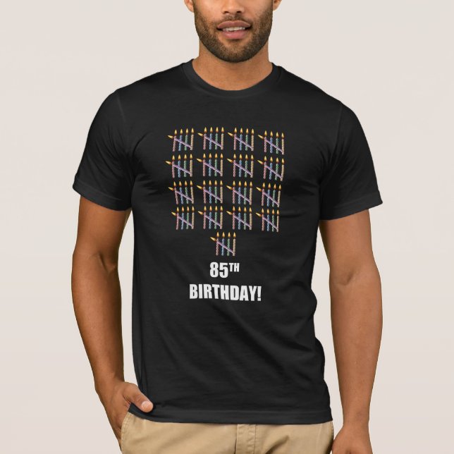 85º aniversário da Camisa T com Velas (Frente)