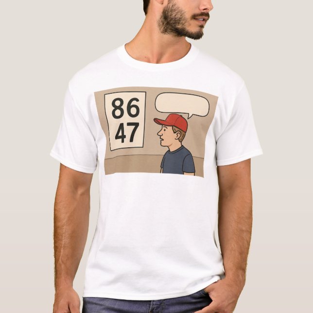8647 Trump. Expresse sua camiseta de sentimentos. (Frente)