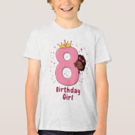 8.º Aniversário com Coroa e Número Rosa