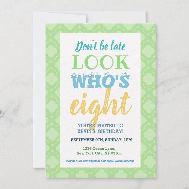 8.º Aniversário - Notícias do Convite (Frente)