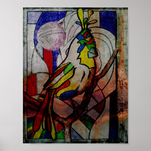 8.5 X 11 "Ferrugem de Pássaro" impressão ou downlo (Frente)