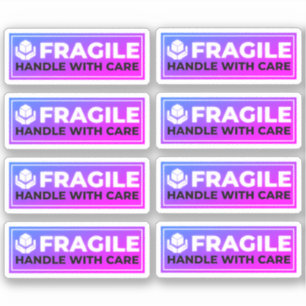 8 Adesivos de Envio Frágil (Manuseie com Cuidado)