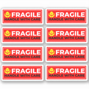 8 Adesivos Vinílicos Frágeis (Manusear com Cuidado